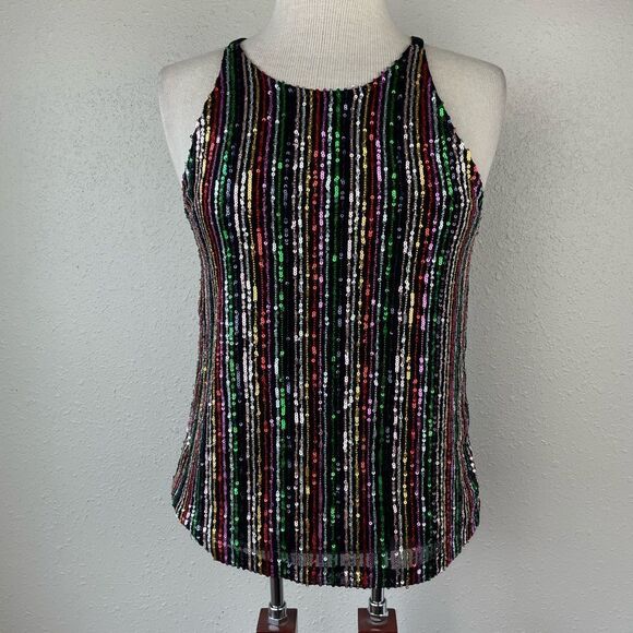 NWT Sanctuary Rainbow Sequin Tank Top Size XS - Picture 1 of 8